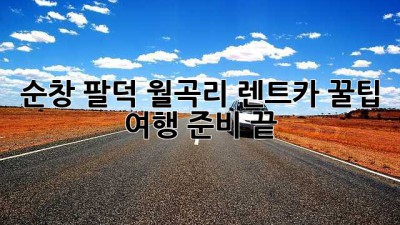 순창 팔덕 월곡리 렌트카 꿀팁🍯: 여행 준비 끝!